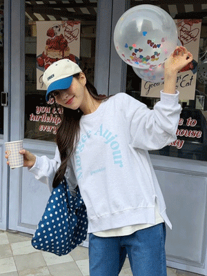 인더 레터링 트임 맨투맨