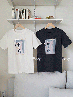 던드 나염 분또 티셔츠