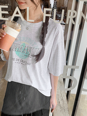 티잔 레터링 루즈핏 티셔츠