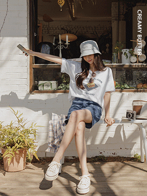 크리미 버터 티셔츠