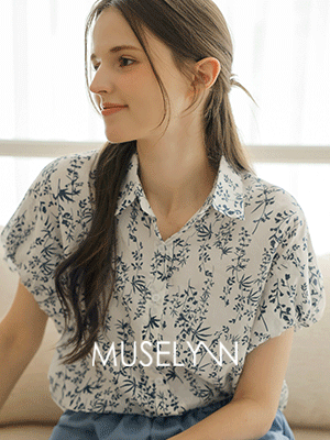 [뮤즈린] 두하 플라워 퍼프소매 셔츠