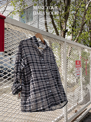 피넛 체크 셔츠