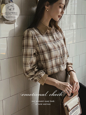 데비 코듀로이 체크 셔츠 [기모]