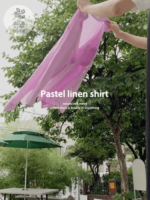 파스텔 린넨 셔츠