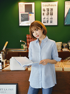 슈기 7부 데일리 카라 셔츠