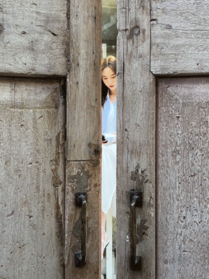 더인 자수 반팔 셔츠