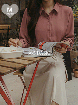 딘드 베이직 쉬폰 블라우스