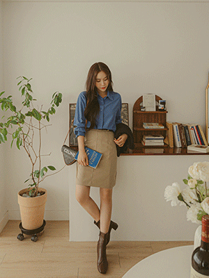 도린 베이직 카라 셔츠