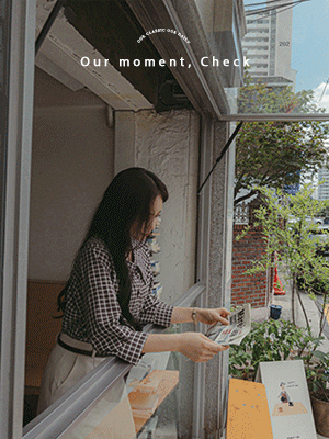 빌크 체크 카라 블라우스