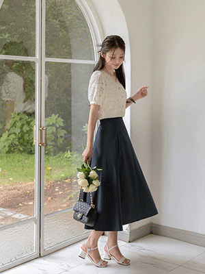 슈밍 레이스 블라우스