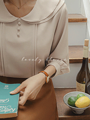 디오 콩단추 7부 블라우스