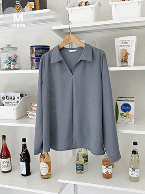 로하즈 카라 쉬폰 블라우스