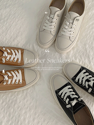 샤닌 소가죽 스니커즈 (3cm)