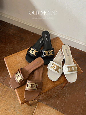 치르 체인 슬리퍼 (2cm)