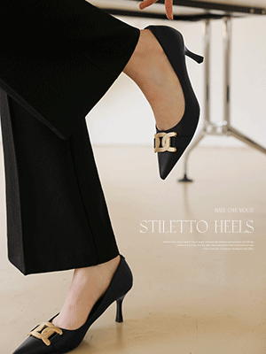 다즐 골드체인 스틸레토힐 (7cm)