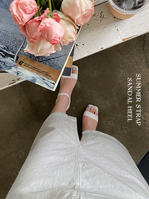 카롱 스트랩 샌들힐 (4.6cm)