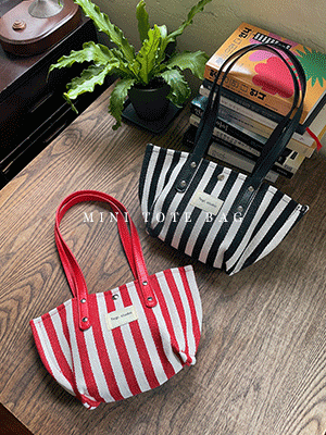 소유 스트라이프 미니 토트백