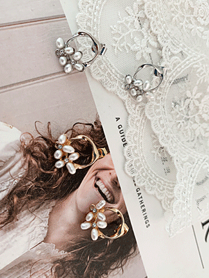 마엘 진주꼬임 귀걸이