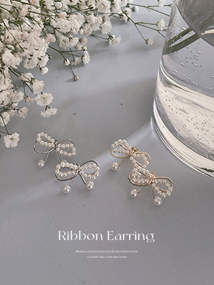 로란 진주 레이어드 귀걸이