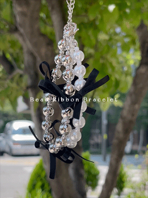 피터 구슬 리본 팔찌